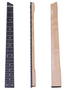 琴颈琴颈24品加枫电吉他琴柄哑光吉他diy折叠静音吉他无头配件