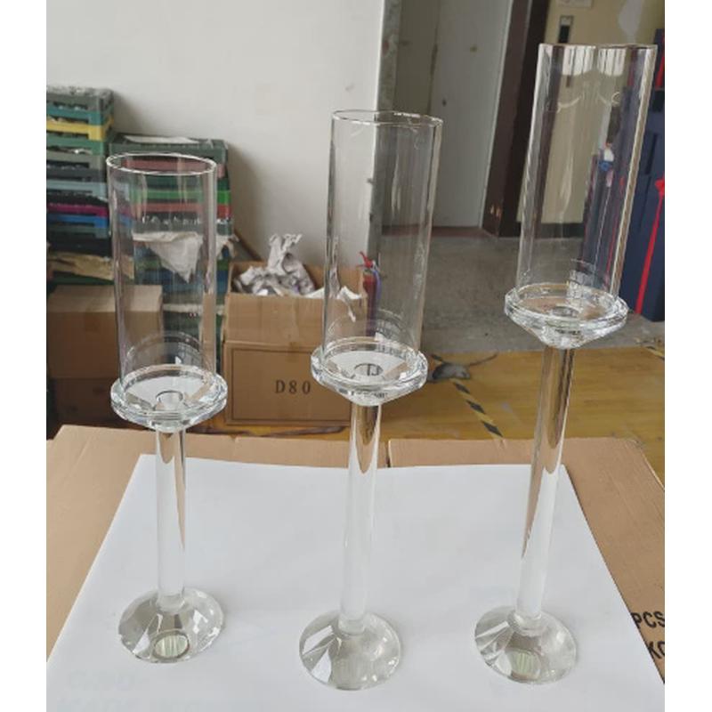 婚庆酒店奢华摆件仿真蜡烛台摆件烛台灯婚庆典礼水晶金属北欧风