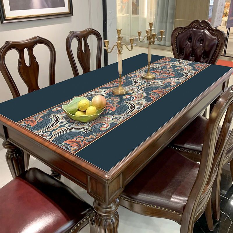 高级感欧式餐桌桌布防水防油免洗防烫隔热硅胶桌垫茶几餐桌垫美式
