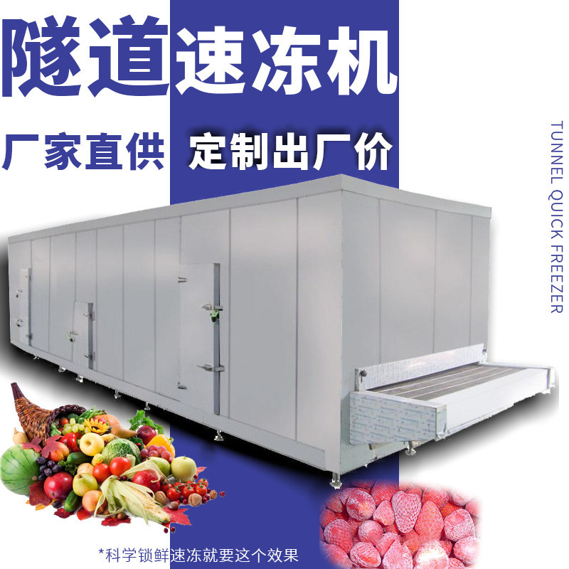 式水饺大型速冻机饺子馒头糕点隧道馄饨速冻机全自动面食冷冻机