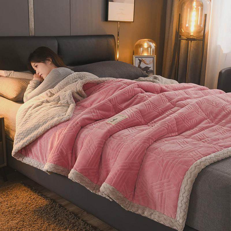 雕花绒毛毯三层加厚盖毯单人双人毛毯加绒加厚家午休空调办公室,床上用品,休闲毯/毛毯/绒毯,淘宝优惠券,粉丝福利购,淘宝优惠卷