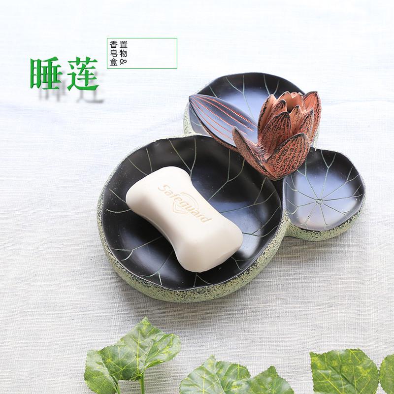 创意家居新中式浴室用品卫生间置物架个性创意收纳架肥皂香皂盒子