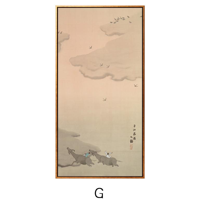 中式玄关装饰画新中式风景画布艺挂画客厅家居素雅玄关壁画批发