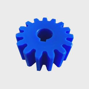 供应圆柱塑料齿轮尼龙齿轮同步带用龙直齿轮蓝色尼传动齿轮
