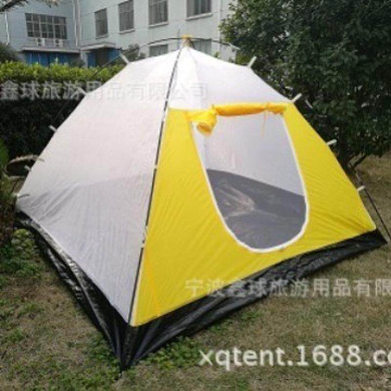 现货直供春秋户外2-4人双层防雨露营旅游休闲圆顶帐篷