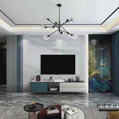 板山岩佛1200x2700大板瓷砖微晶石背景墙石材拼花大理石纹通体墙