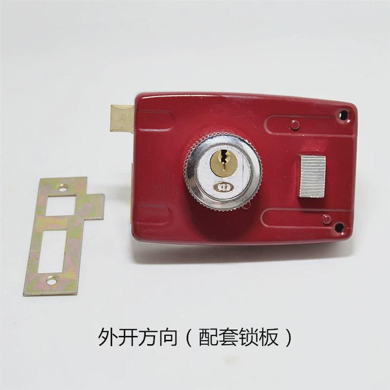 外防盗门锁家用老式防盗锁三环装门锁铁门木门通用锁101型锁具