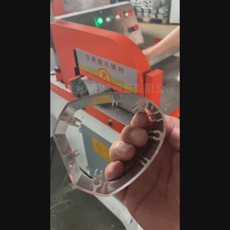 【气动切铝铝合金门窗】半自动铝合金型材切管机机异型管无毛刺