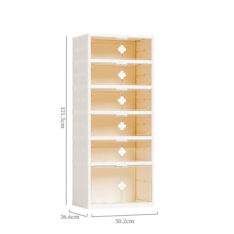 折叠鞋盒抽屉式收纳柜免安装鞋柜鞋架双排大容量透明家用门口