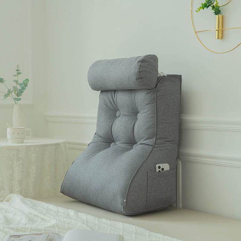 新款四季棉麻床头靠垫单人床上靠枕飘窗靠垫办公室靠枕宿舍靠垫