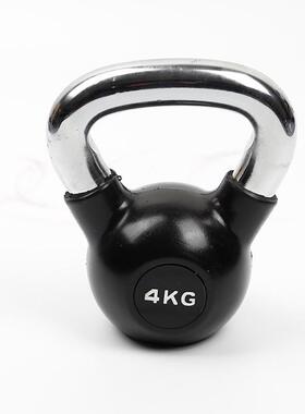 黑色包胶壶铃4/8/10/16/24kg包胶壶铃家用提壶健身房家用