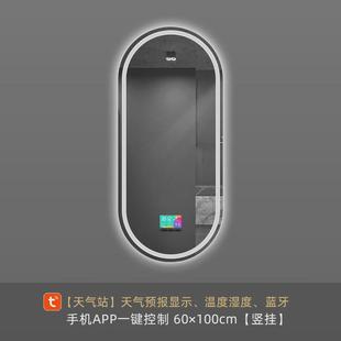 智能浴室镜跑道椭圆防雾led发光卫生间带灯洗手间壁挂家用挂新品