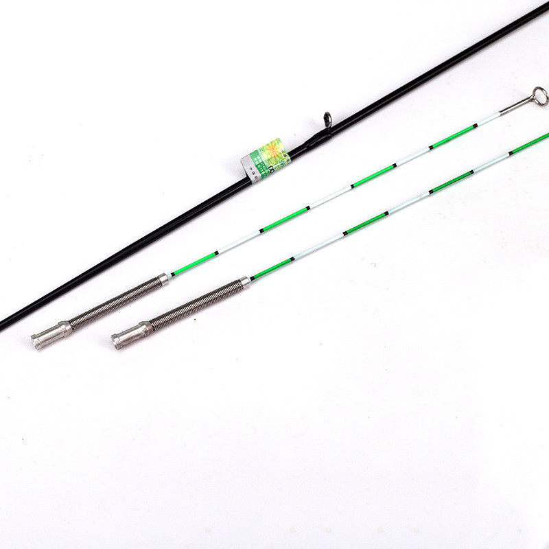 桃源普通筏竿变弹簧杆竿稍弯头竿通头弹簧头竿梢微铅直配竿稍