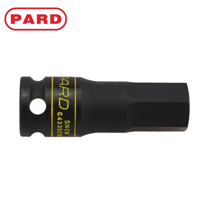 pard气动套筒套筒旋具套筒3/4方榫内六方内六角铬钼钢10-32内六角