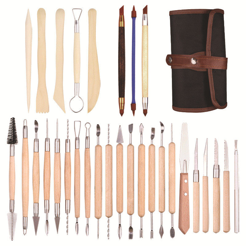热销陶泥工具31件套蕾丝细节针雕刻工具diy木质双用刻刀直供,文具电教/文化用品/商务用品,文创/手作/文化用品,淘宝优惠券,粉丝福利购,淘宝优惠卷