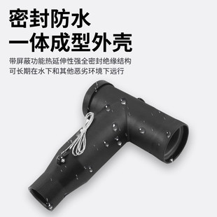 10KV欧式插拔头高压分支箱T型插头可触摸前后插肘型电缆630A接头