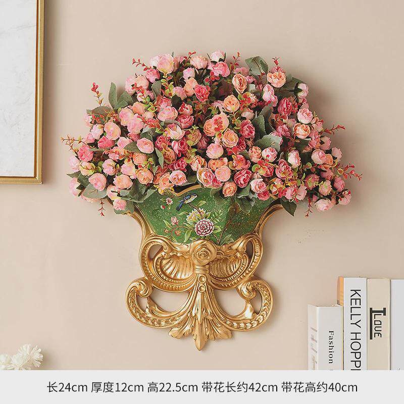 2eie欧式壁挂装饰上墙壁饰花盆花艺走廊家居客厅墙饰挂件墙上花瓶