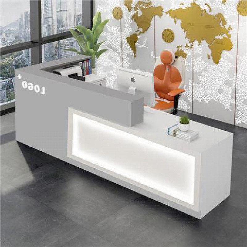 吧台收银台店铺柜台台球厅小型简约现代商用吧台桌公司前台接待台