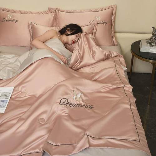 厂家直销冰丝夏凉被高工艺成人家用学生宿舍被子夏季空调被轻薄款