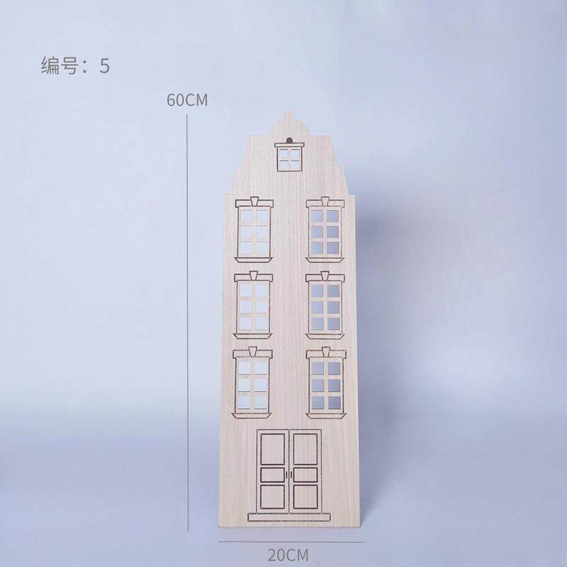 韩系儿童房墙上背景板木质城堡屏风拍摄区道具北欧风ins装饰