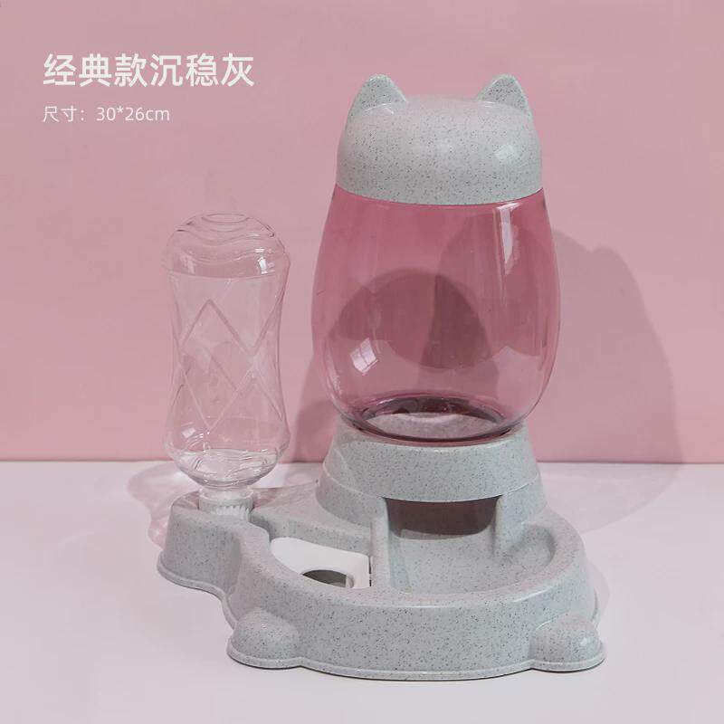 猫碗自动喂食器食盆水粮双碗喂水喂粮一体猫咪狗狗防碗宠物打翻碗