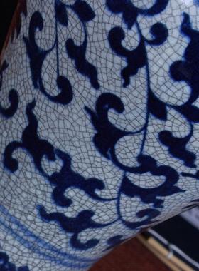 景德镇厂家陶瓷工艺品仿古开片青花瓷梅瓶陶瓷花瓶时尚摆件摆设