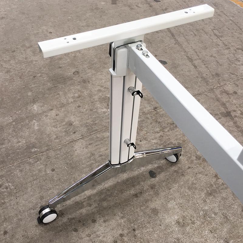 无五金米兰款办公家具挡板铝合金翻板折叠台脚培训课桌阅览架