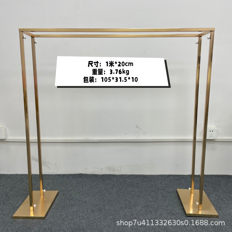 婚庆道具金色电镀拱门装饰品酒店宴会厅酒店生日派对主桌婚礼