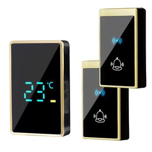 智能无线门铃数码 新品 音乐门铃家用门铃老人呼叫器温度感应显示
