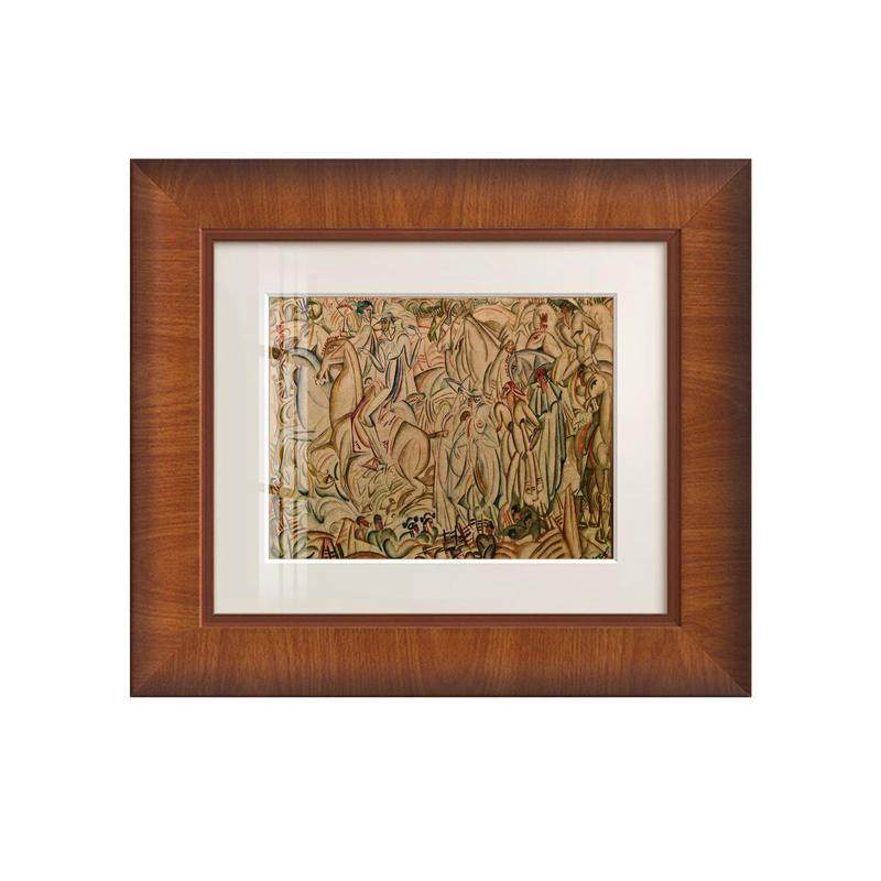 奔马图法式中古风沙发背景墙壁画餐厅艺术装饰画客厅墙壁复古挂画,家居饰品,现代装饰画,淘宝优惠券,粉丝福利购,淘宝优惠卷