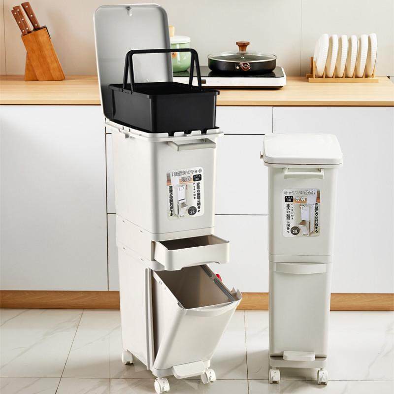 家用厨房垃圾桶单内桶大容量可手提万向轮可移动按压式脚踏收纳桶,家庭/个人清洁工具,垃圾桶,淘宝优惠券,粉丝福利购,淘宝优惠卷