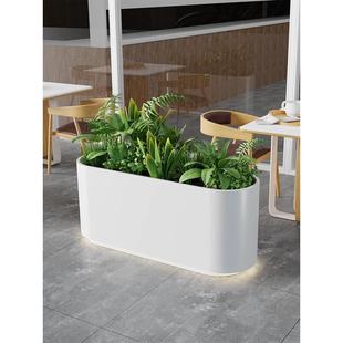 户外花箱铁艺隔断花坛庭院商业街花槽餐厅奶茶店不锈钢围栏门店