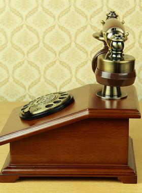 仿古老式复古转盘式拨号线家用插酒店无线插卡欧式座机电话机