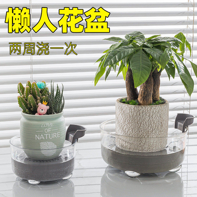 新款懒人自动吸水花盆 创意居家干湿花容器 塑料水培花瓶多肉花盆,鲜花速递/花卉仿真/绿植园艺,花盆,淘宝优惠券,粉丝福利购,淘宝优惠卷