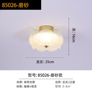 轻奢吸顶灯现代简约法式 美式 奶油风复古入户玄关过道走廊衣帽间灯