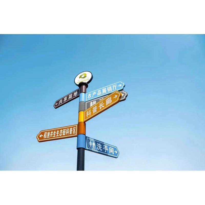 贰梦公园分流导向牌景区指路牌指示牌小区指引牌户外路标牌标识牌