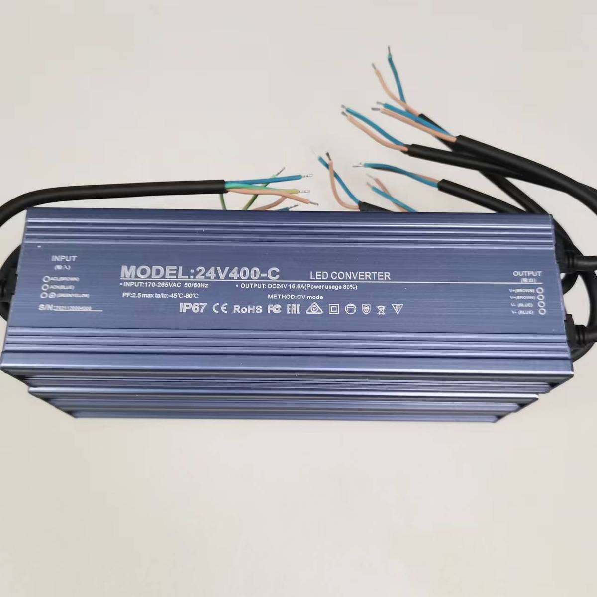 LED防水开关电源400W户外防雨电源24V防水驱动开关电源