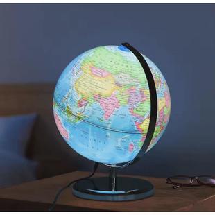 源头工厂金球地球仪出口英文版 地球仪发光地球仪带LED灯