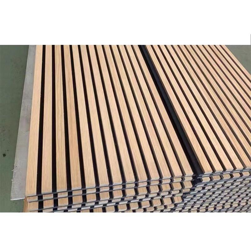聚酯纤维木条吸音格栅板外贸木质mdf墙面材料吸音隔音装饰材料