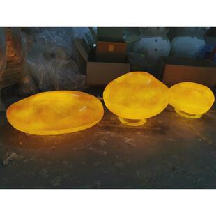 户外发光石头灯定制草坪七彩小区灯商场鹅卵石花园庭院亮化装饰灯