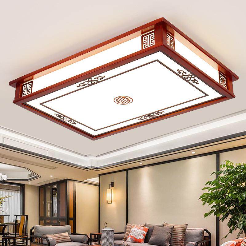 新款现代简约中式卧室具客厅灯实木餐厅led吸顶灯家用大气中国风