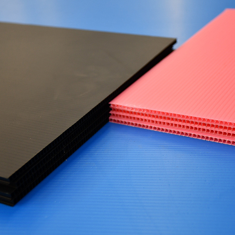 厂家批发定制黑色防静电塑胶周转箱带刀卡中空板中空板骨架箱