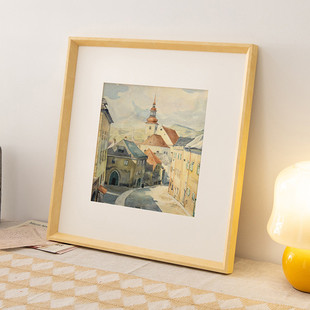 定制实木大相框2436寸a3a4装 裱4k8k画框外框拼图框八开任意尺寸