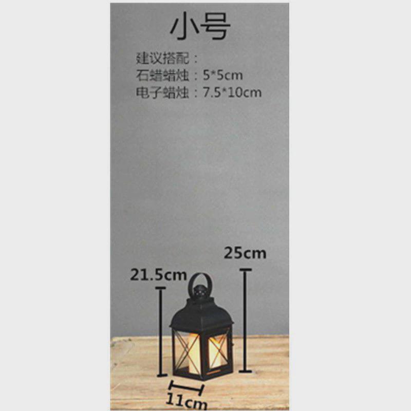 欧式蜡烛灯笼防风烛台铁艺家居饰品摆件烛台灯复古手提灯马灯风灯