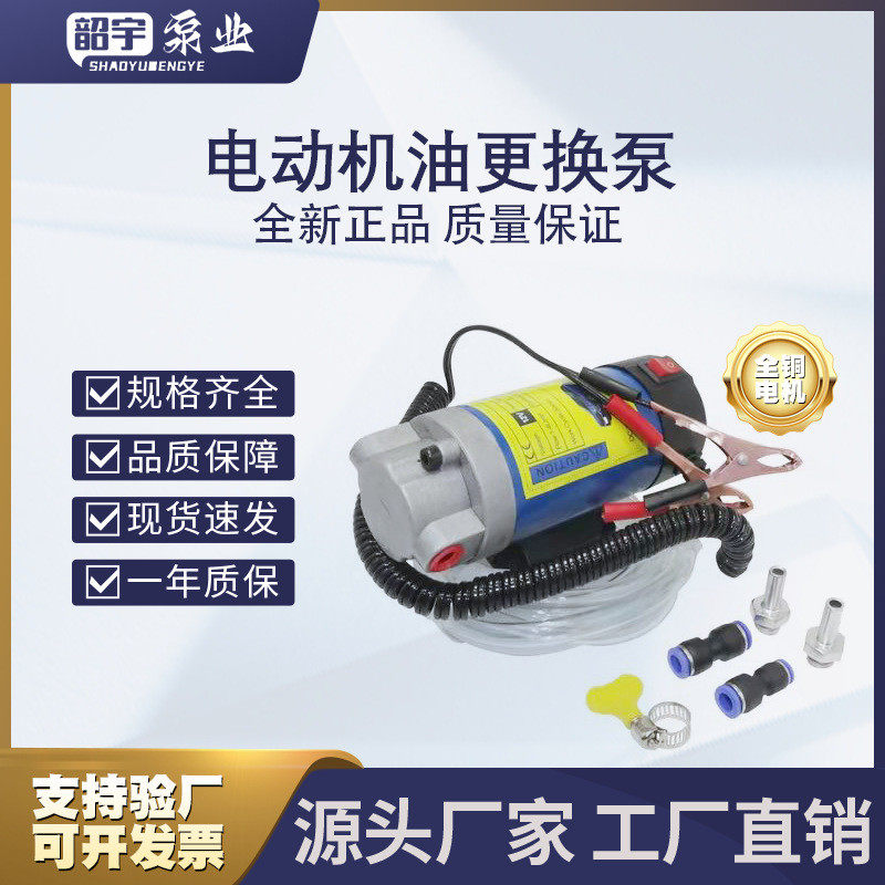 汽车机油电动抽油泵12V机油抽油泵小型便携式齿轮油机油变速箱油