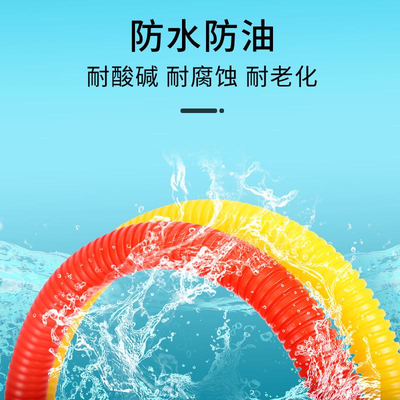 白色波纹管pe塑料波纹管电线红黄蓝管护套绿灰彩色波纹管订制