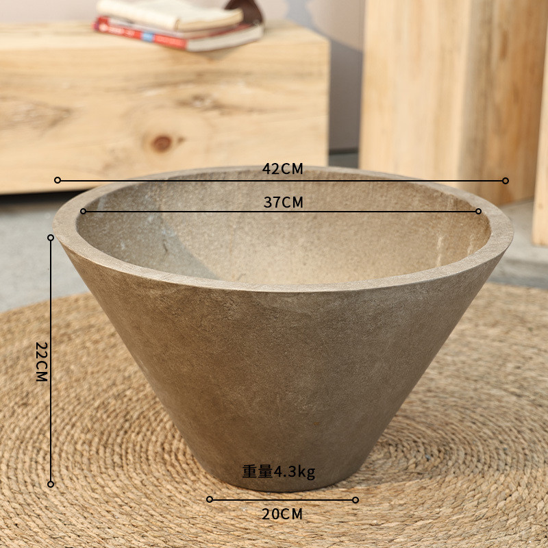镁泥花盆欧美现代艺术客厅商场室内外落地复古清新特大型号绿植盆