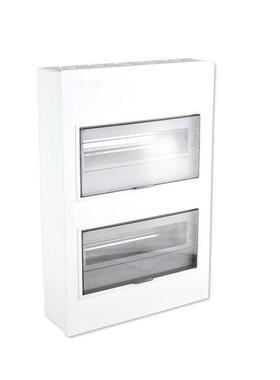 家用白色明装照明24回路冷扎钢板开关箱箱pz30开关箱照明配电箱