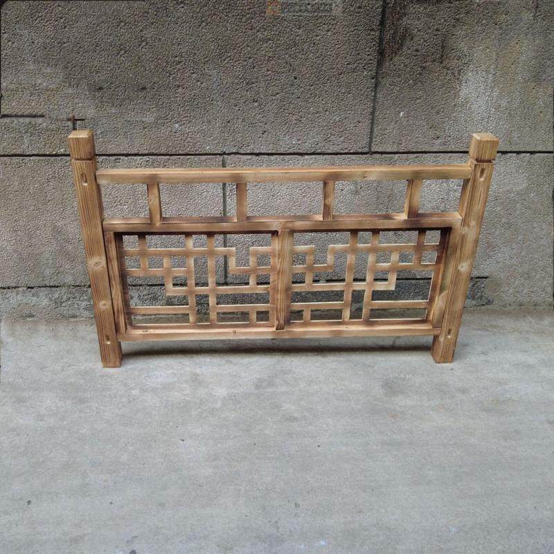 木纹中式婚庆道具楼梯扶手栏杆橱窗舞台装饰影楼围栏木制美陈