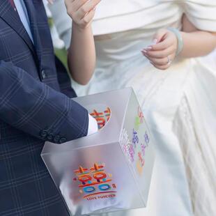 结婚婚礼氛围游戏DIY亚克力抽奖箱新郎伴郎团堵门道具